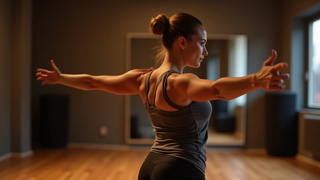 Instructor demonstrating proper relaxed posture and hip motion during bachata basic step